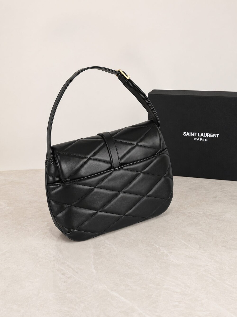 Yves Saint Laurent Quilted Jamie Shoulder Purse in Black with Gold Hardware - Picture 5 of 9
